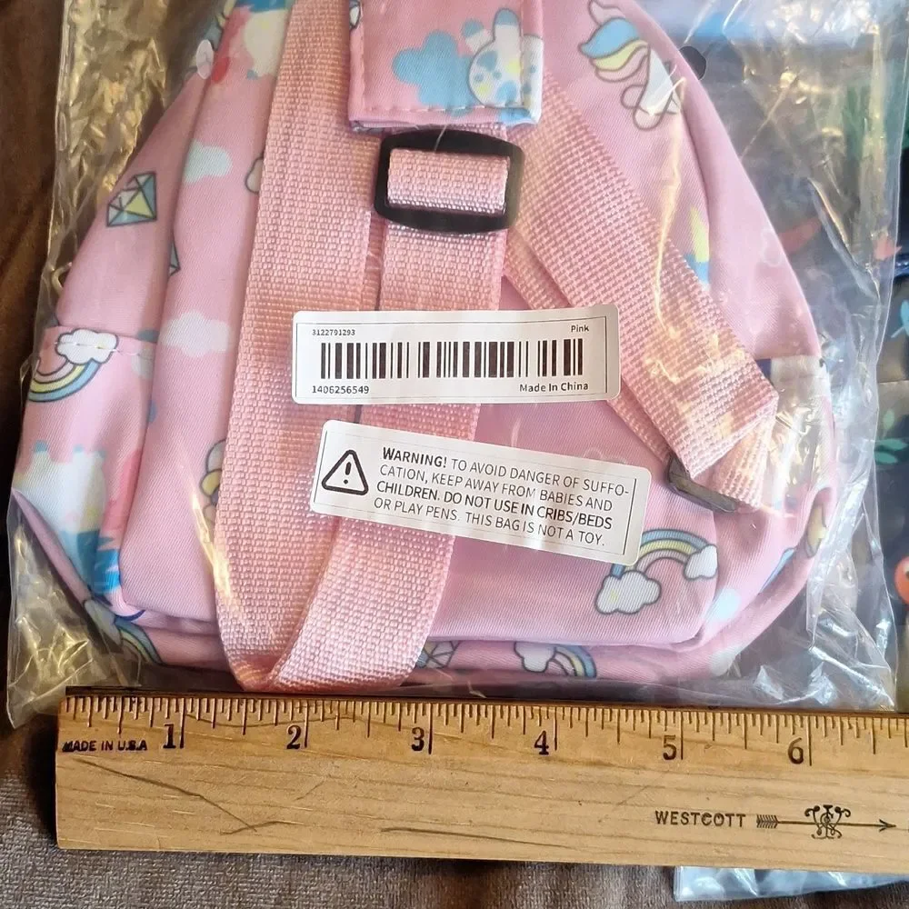pink waterproof kids' unicorn backpack